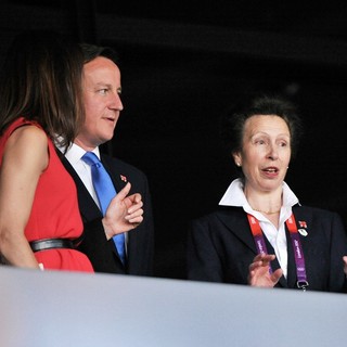 Samantha Cameron, David Cameron, Princess Anne in The Opening Ceremony of The London 2012 Olympic Games