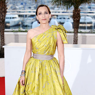 Kristen Scott Thomas in 2010 Cannes International Film Festival - Day 12 - Palme d'Or Closing Ceremony Red Carpet Arrivals