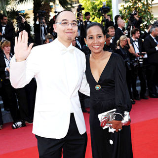 Apichatpong Weerasethakul, Wallapa Mongkolprasert in 2010 Cannes International Film Festival - Day 12 - Palme d'Or Closing Ceremony Red Carpet Arrivals