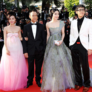 Li Feier, Fan Bing Bing, Zi Ye in 2010 Cannes International Film Festival - Day 12 - Palme d'Or Closing Ceremony Red Carpet Arrivals