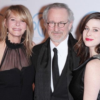 Kate Capshaw, Steven Spielberg, Sasha Spielberg in The 23rd Annual Producers Guild Awards - Arrivals