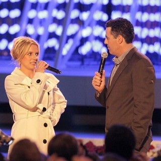 Britney Spears, Adam Carolla in Britney Spears Switching on The Nokia Theatre Christmas Tree Lights