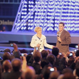Britney Spears, Adam Carolla in Britney Spears Switching on The Nokia Theatre Christmas Tree Lights