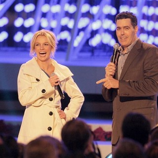 Britney Spears, Adam Carolla in Britney Spears Switching on The Nokia Theatre Christmas Tree Lights