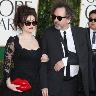 Helena Bonham Carter, Tim Burton in 70th Annual Golden Globe Awards - Arrivals