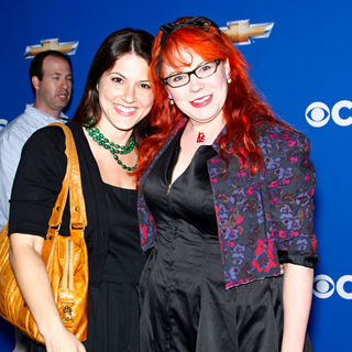 Melanie Goldstein, Kirsten Vangness in 2010 CBS Fall Launch Premiere Party