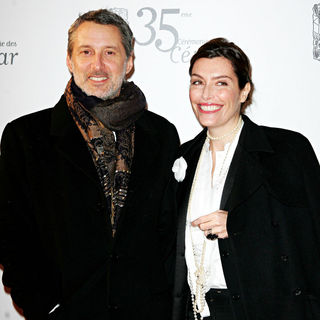 Antoine de Caunes, Daphne Roulier in The 35th Annual Cesar Awards 2010 - Arrivals and Press Room