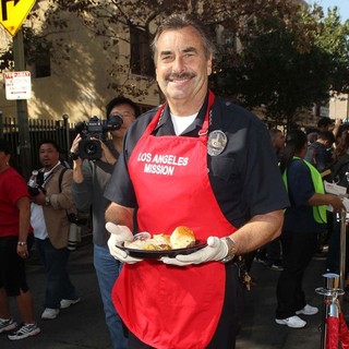 Charlie Beck in The Los Angeles Mission's Thanksgiving for Skid Row Homeless