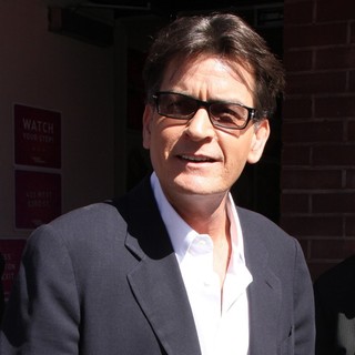Charlie Sheen in Charlie Sheen Outside The Wendy Williams Show