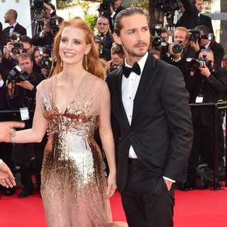 Jessica Chastain, Shia LaBeouf in Lawless Premiere - During The 65th Annual Cannes Film Festival
