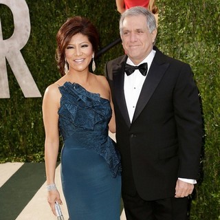 Julie Chen, Leslie Moonves in 2013 Vanity Fair Oscar Party - Arrivals