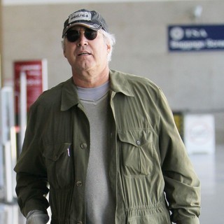 Chevy Chase in Chevy Chase Seen Arriving at LAX to Catch A Flight