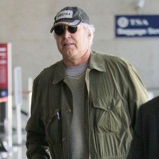 Chevy Chase in Chevy Chase Seen Arriving at LAX to Catch A Flight