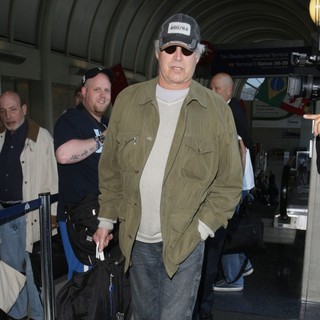 Chevy Chase Seen Arriving at LAX to Catch A Flight