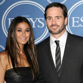 Emmanuelle Chriqui, Jimmie Johnson in The 2011 ESPY Awards - Press Room