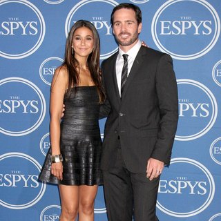 Emmanuelle Chriqui, Jimmie Johnson in The 2011 ESPY Awards - Press Room