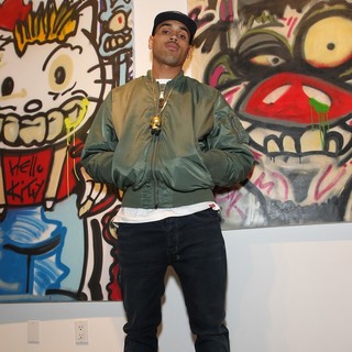 Chris Brown in Chris Brown's Art Show and New Toy Series Launch with Ron English Dum English and Made by Monsters