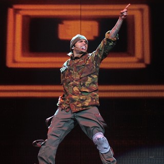 Chris Brown in Chris Brown Performing Live During His F.A.M.E. Tour