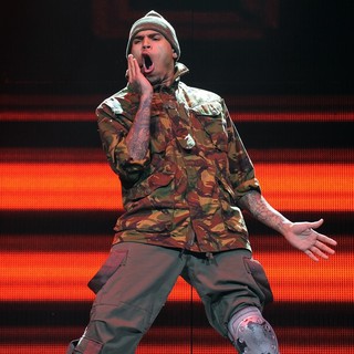 Chris Brown in Chris Brown Performing Live During His F.A.M.E. Tour