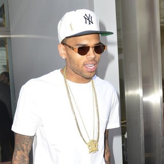 Chris Brown in Chris Brown Leaving The Trump Soho Hotel