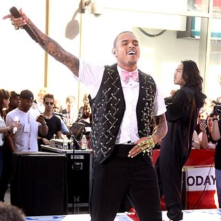Chris Brown in Chris Brown Performing Live as Part of The Today Show's Summer Concert Series
