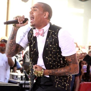 Chris Brown in Chris Brown Performing Live as Part of The Today Show's Summer Concert Series