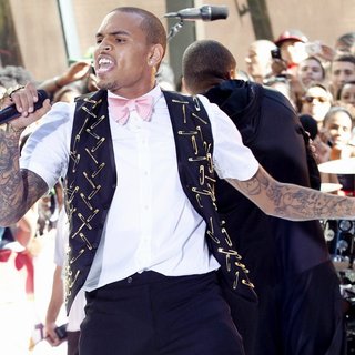 Chris Brown in Chris Brown Performing Live as Part of The Today Show's Summer Concert Series