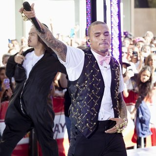 Chris Brown in Chris Brown Performing Live as Part of The Today Show's Summer Concert Series