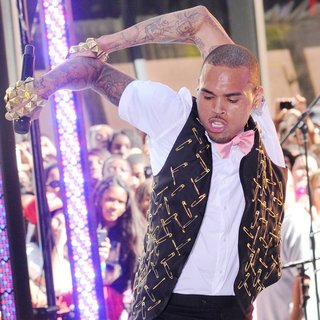 Chris Brown in Chris Brown Performing Live as Part of The Today Show's Summer Concert Series