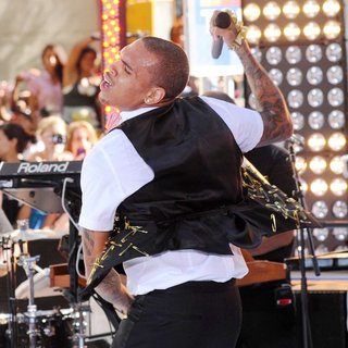Chris Brown in Chris Brown Performing Live as Part of The Today Show's Summer Concert Series