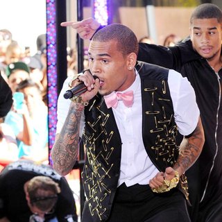 Chris Brown in Chris Brown Performing Live as Part of The Today Show's Summer Concert Series