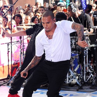 Chris Brown in Chris Brown Performing Live as Part of The Today Show's Summer Concert Series