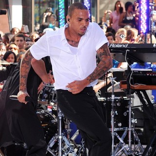 Chris Brown in Chris Brown Performing Live as Part of The Today Show's Summer Concert Series