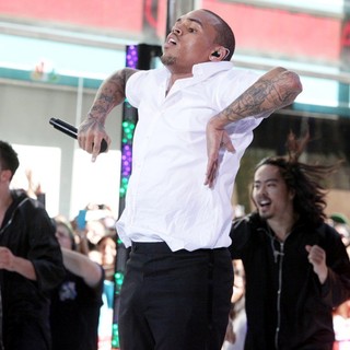 Chris Brown in Chris Brown Performing Live as Part of The Today Show's Summer Concert Series