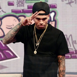 Chris Brown in Chris Brown Appears on BET's 106 and Park to Promote His Single Fine China