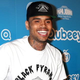 Chris Brown in Qubeeys Chris Brown Channel Launch - Arrivals
