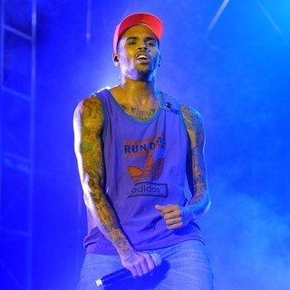 Chris Brown in Chris Brown Performing Live on Stage During Supafest 2012