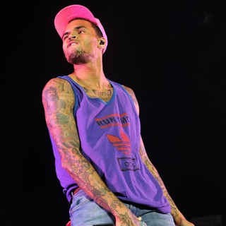 Chris Brown in Chris Brown Performing Live on Stage During Supafest 2012