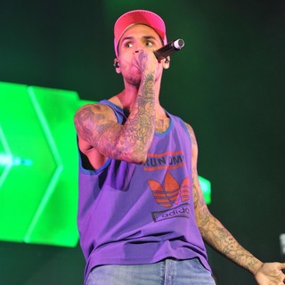 Chris Brown in Chris Brown Performing Live on Stage During Supafest 2012