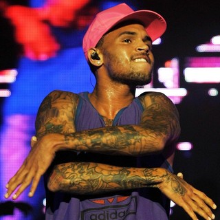 Chris Brown in Chris Brown Performing Live on Stage During Supafest 2012
