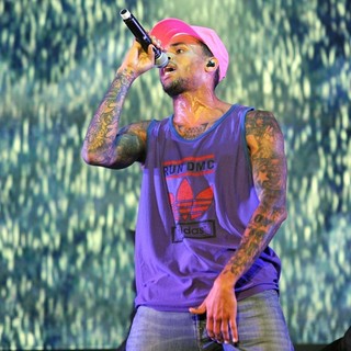 Chris Brown in Chris Brown Performing Live on Stage During Supafest 2012