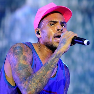 Chris Brown in Chris Brown Performing Live on Stage During Supafest 2012