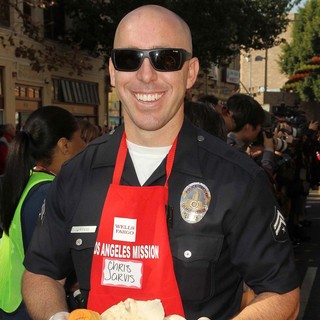 Chris Jarvis in The Los Angeles Mission's Thanksgiving for Skid Row Homeless
