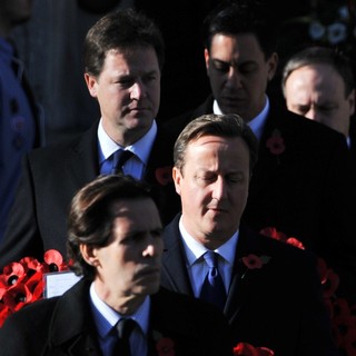 Nick Clegg, David Cameron, Ed Miliband in Sunday Commemorating Sacrifices of The Armed Forces