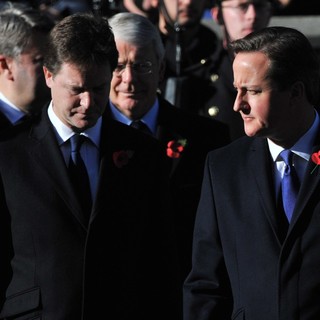 Nick Clegg, John Major, David Cameron in Sunday Commemorating Sacrifices of The Armed Forces