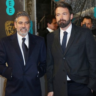 George Clooney, Ben Affleck in The 2013 EE British Academy Film Awards - Arrivals