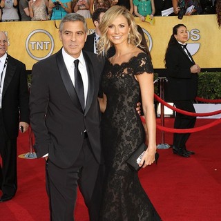 George Clooney, Stacy Keibler in The 18th Annual Screen Actors Guild Awards - Arrivals