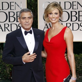 George Clooney, Stacy Keibler in The 69th Annual Golden Globe Awards - Arrivals