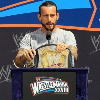 CM Punk in The Press Conference for WrestleMania XXVIII - cm-punk-press-conference-wrestlemania-xxviii-01