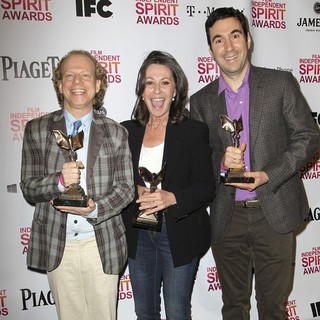 Bruce Cohen, Donna Gigliotti, Jonathan Gordon in 2013 Film Independent Spirit Awards - Press Room